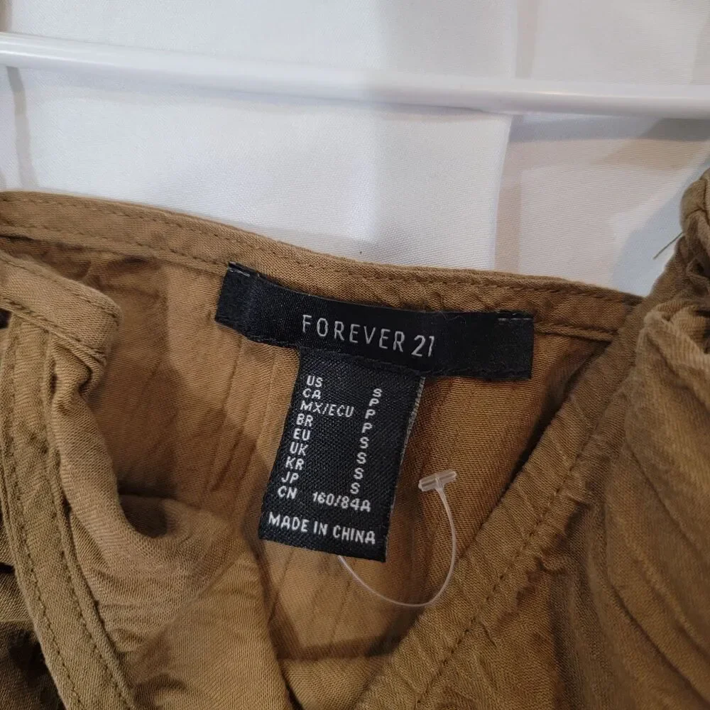 Forever 21 Womens Mini Bodycon Dress Size‎ Small Fairy Brown